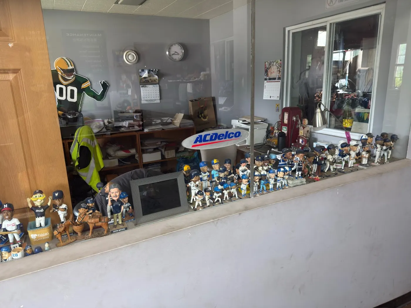 The front counter and its Packers collection