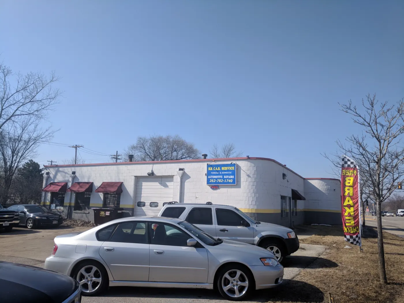 The KK Car Service storefront on Greenfield Avenue